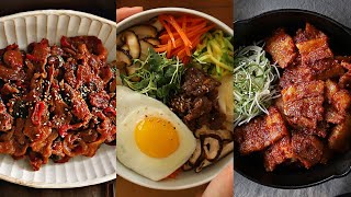 [고기요리 시리즈] 힘이 불끈! 집에서 뚝딱 해먹기 좋은 고기요리 3가지! : 3 GREAT KOREAN MEAT DISHES [아내의 식탁]