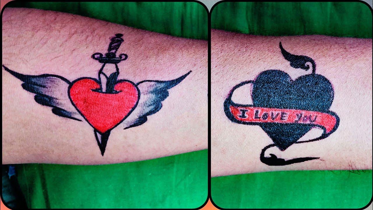 Heart Beat Tattoo With Pen - YouTube