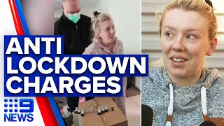 Victorian woman charged over alleged anti-lockdown protest plans | 9News Australia screenshot 5