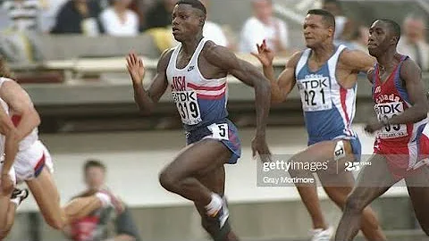 100m.Mistrzostwa wiata w Stuttgarcie 93r.Carl Lewi...