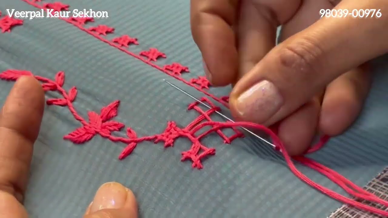 ਸਿੰਧੀ ਬੂਟੀ ਸਿੱਖਣ ਦਾ ਸਭ ਤੋਂ ਸੌਖਾ ਤਰੀਕਾ Sindhi Booti Handwork Embroidery #viralvideo #embroidery