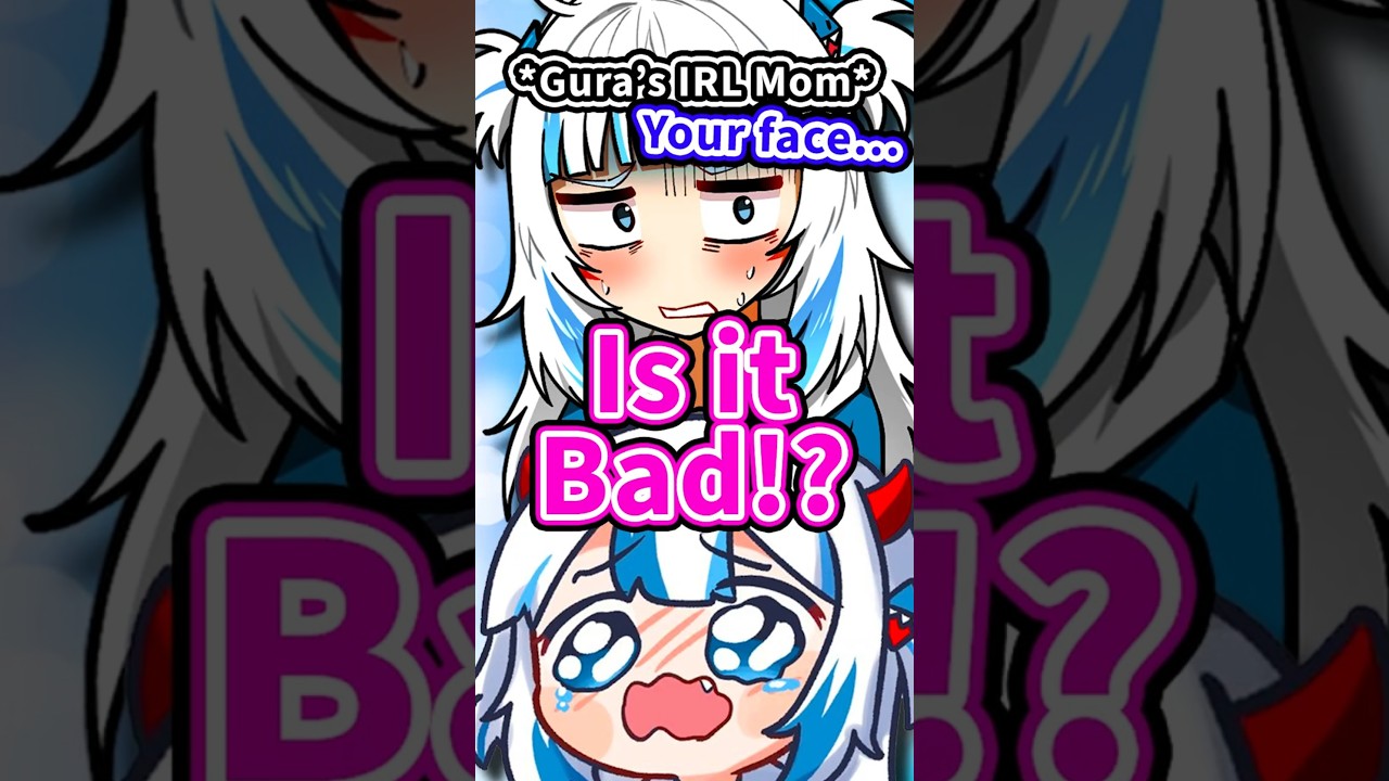 Gura's Mom Can't Contain Her Laughter After Seeing Gura with Makeup