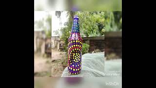 #Bottle Art simple#How to do simple bottle art??Dayana Vinance