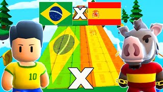 BRASIL X ESPANHA | NÃO PODE TOCAR NAS CORES DAS BANDEIRAS NO STUMBLE GUYS