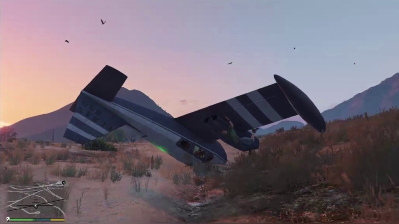 NPC Gets Stuck To Plane Wing Grand Theft Auto V (PS4) YouTube