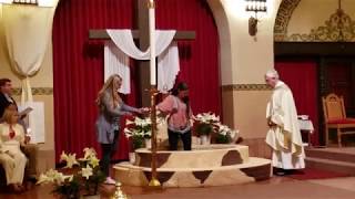 Easter Vigil Baptism of Mikaela Burkhardt at Mission Santa Clara
