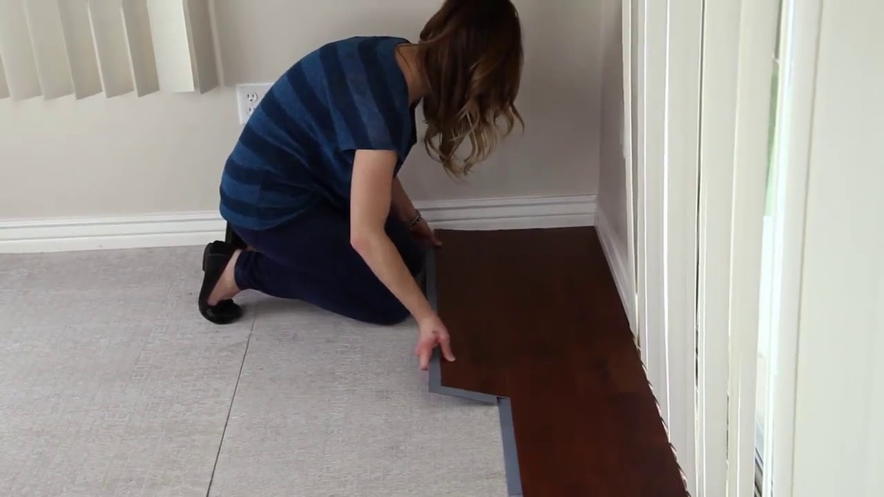 How to Install Self Adhering Vinyl Planks YouTube