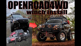 OpenRoad4WD 13,000 lbs Winch Unboxing & Install [ Wireless | Synthetic | GX470 | Mods ]