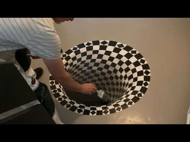 Floor Art - I Painted A 3D Hole In The Floor #3Dpainting - Youtube