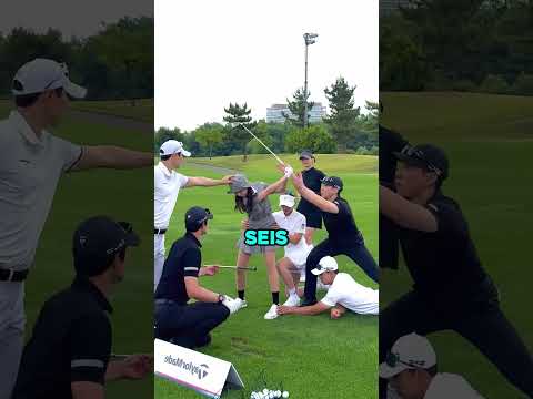 Ella necesitó muchísima ayuda en su primer día de <strong>golf</strong> 🤫🤣 #<strong>shorts</strong>