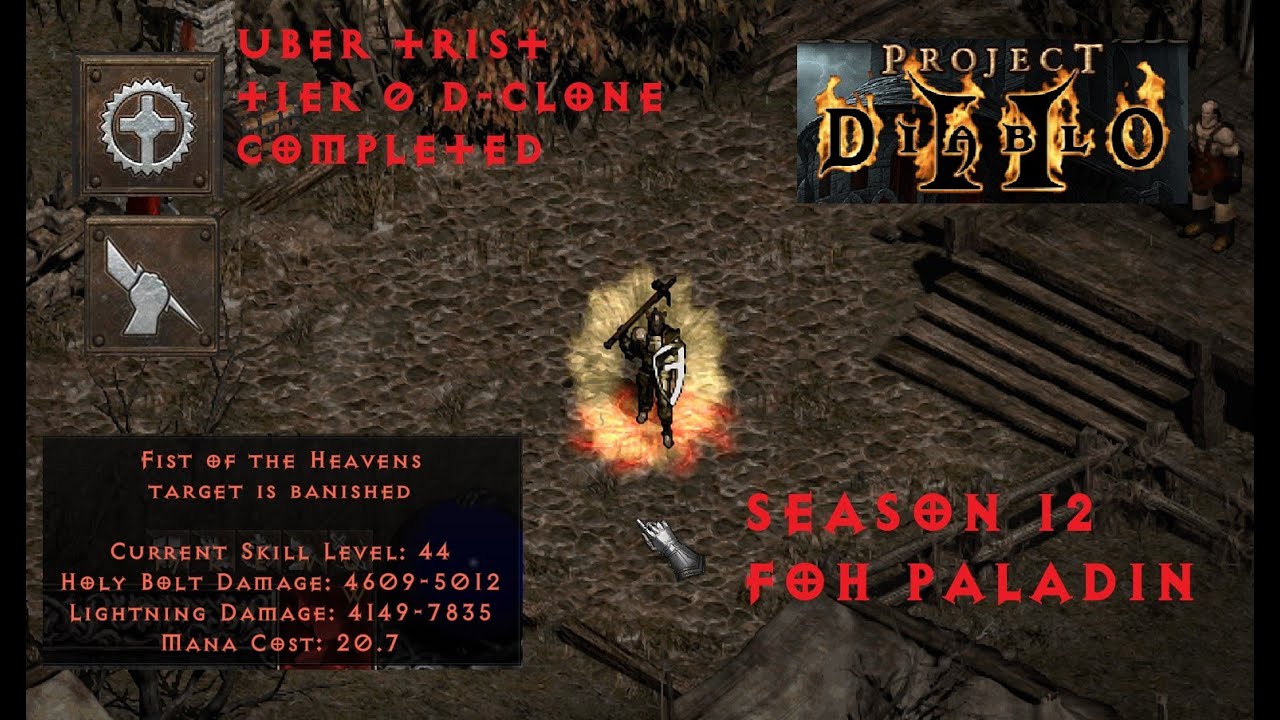 Project Diablo 2 - Season 12 FoH Paladin Starter - Easy Uber trist and T0 D-Clone