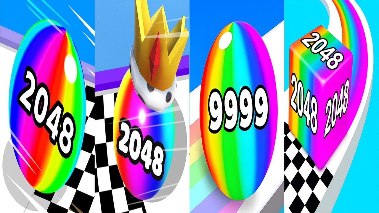 Ball Run 2048 VS Ball Merge 2048 VS Numbers Ball Blend Challenge Gameplay VS Jelly Run 2048 Ep2