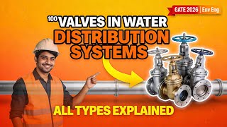 Valves in Water Distribution Systems | All Types Explained | GATE 2026 | Environmental Engineering