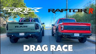 2023 Ford Raptor R vs Ram TRX DRAG RACE