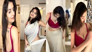 Social Media Reacts To Anveshi Jain Wearing Saree Full Uncut Video #anveshijain #bollywoodnow