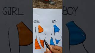 boy vs girl👌#drawing #youtubeshorts #art #shorts #reels screenshot 4