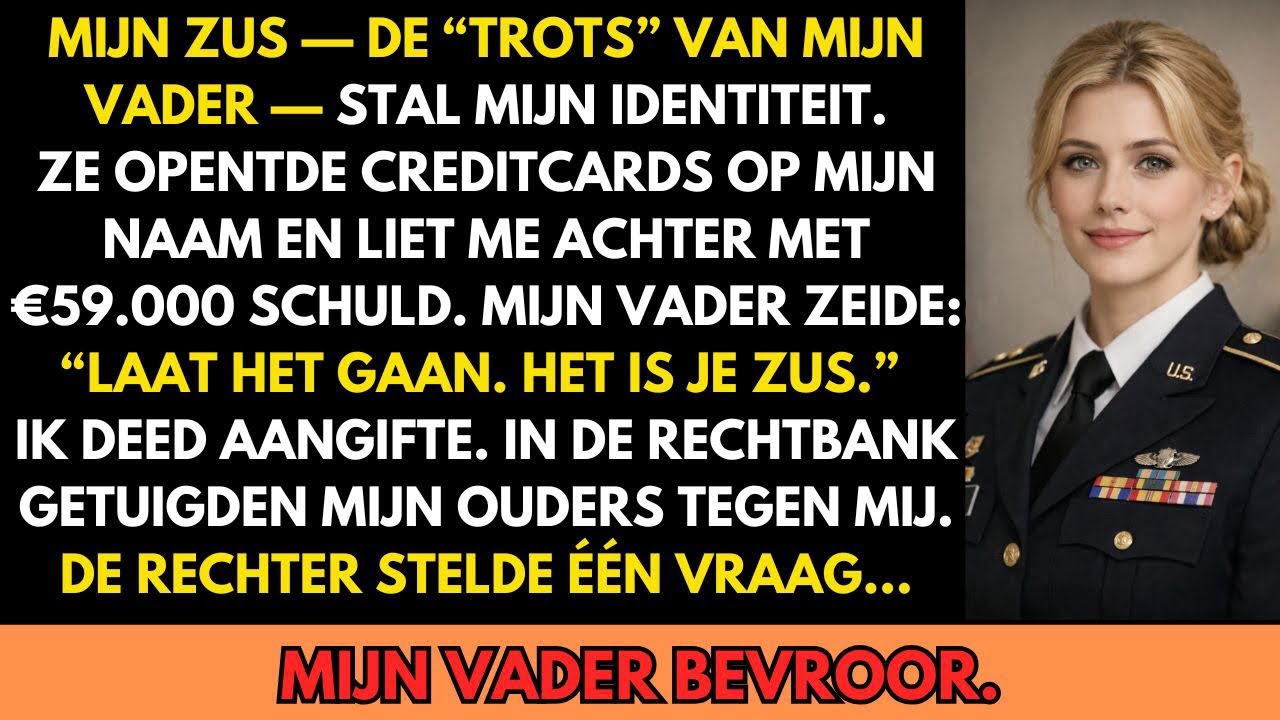 Mijn vader keek de rechter recht in de ogen en zei dat ik altijd al jaloers was geweest op mijn zus. Dat ik via een creditcardfraude-aangifte gewoon mijn familie wilde straffen. Ik zat drie rijen...