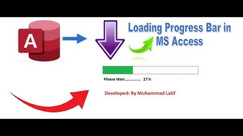 How to Create Progress Bar In MS Access Database Free Source Code Download