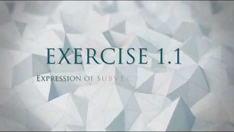 Exercise 1. How to write a sub vector space. Linear Algebra and Geometry