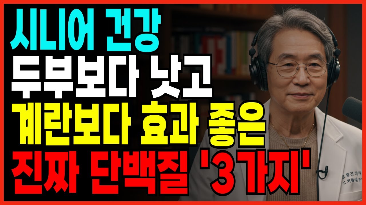 60대면 반드시 먹어야할 두부보다 낫고 계란보다 효과 좋은 단백질 3가지