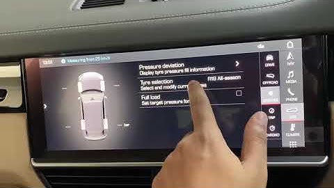 Porsche Cayenne New tyre Change pressure setting