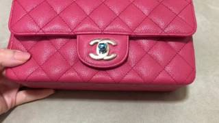 CHANEL Mini Flap in Dark Pink Unboxing