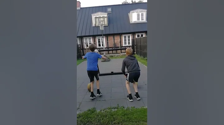 Double basket ball trick shot