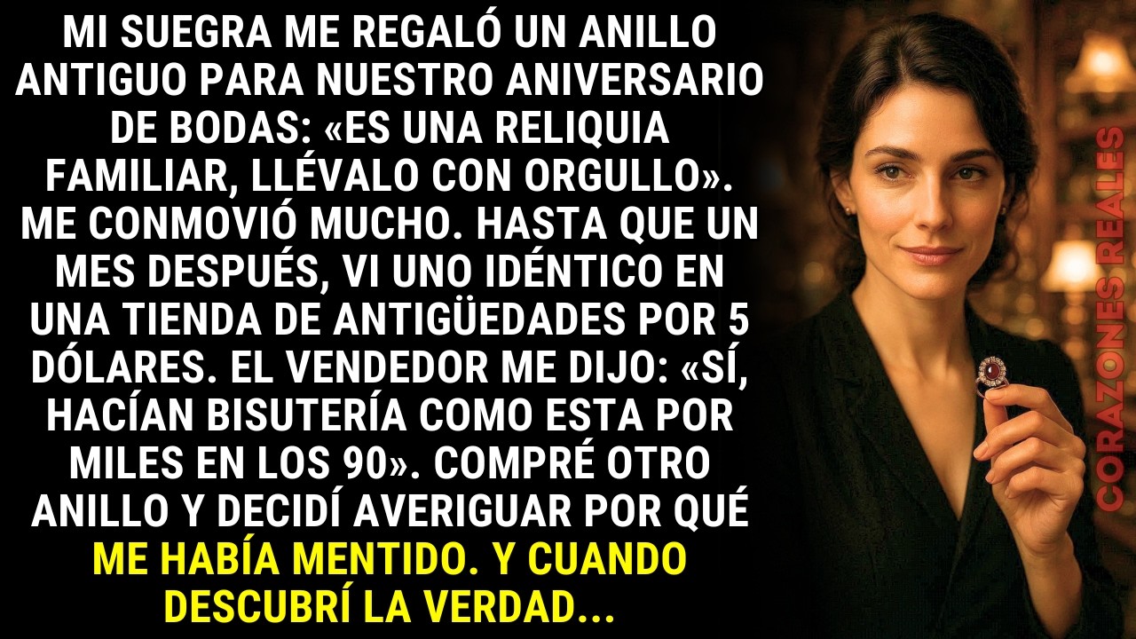 Mi suegra me dio el 'anillo familiar'... Un mes después lo vi en una tienda por 5 dólares…