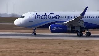 First IndiGo Airbus A320 with Sharklets Landing and TakeOff
