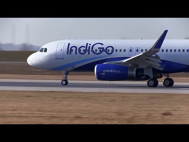 First IndiGo Airbus A320 with Sharklets Landing and TakeOff class=