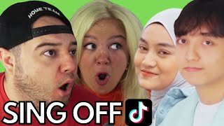 Reza Darmawangsa vs Eltasya Natasha - SING-OFF TIKTOK SONGS PART 9 | Couple Reaction