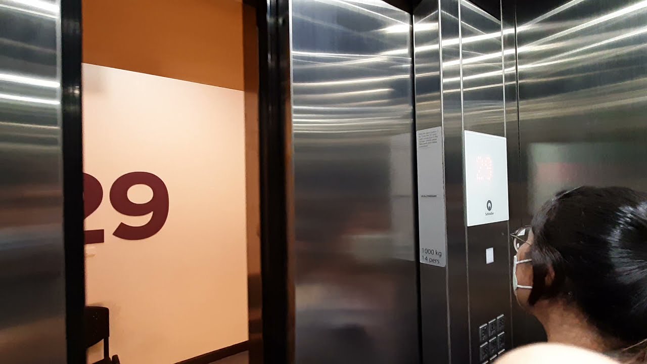 Schindler 5500 Elevators @ Roiet Tower, Roiet, Thailand [Down Trip]