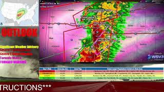 QUADRUPLE-HEADER TORNADO WARNINGS FOR OKLAHOMA CITY! (2 CONFIRMED) (NWR) EAS'S#809-812