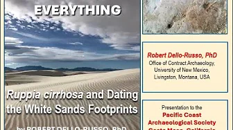 Context is Everything: Ruppia cirrhosa and Dating the White Sands Footprints