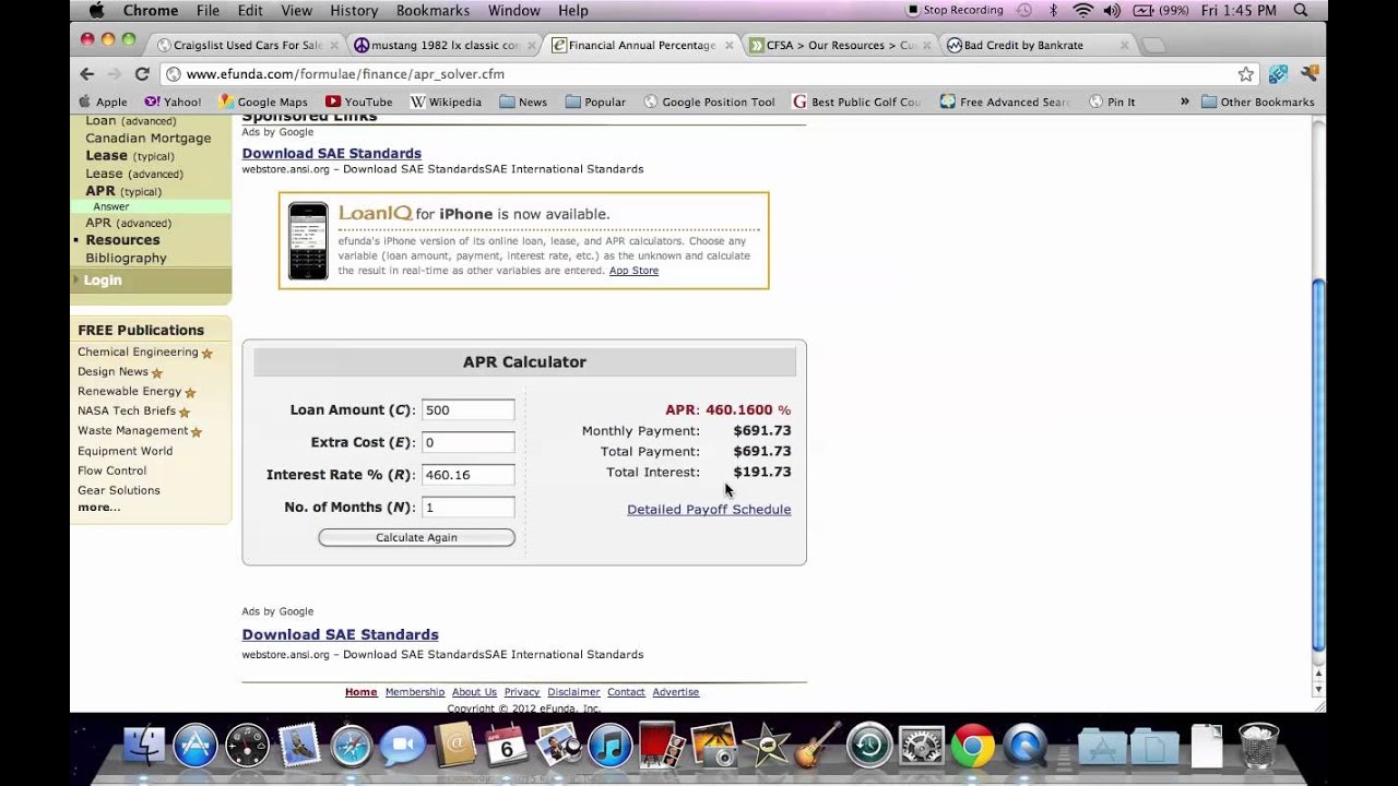 Payday Loan Fees and APR in California 2012 YouTube