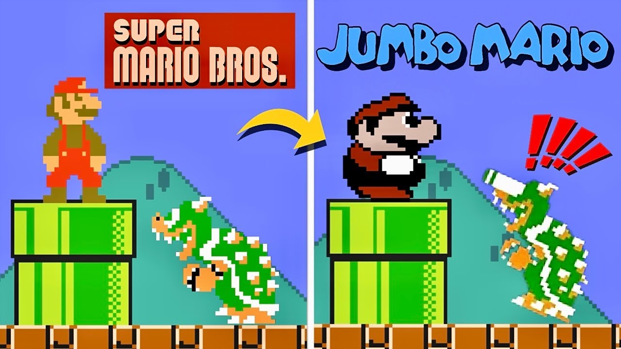 What if JUMBO MARIO was the Hero in Super Mario Bros.?!