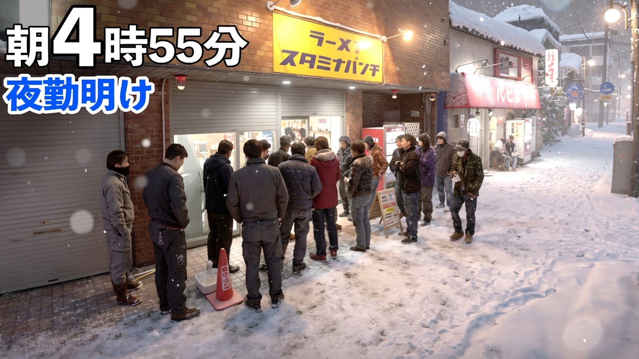 【神奈川】朝４時から全員ニンニクメガ増しの特大ラーメンライスを食べる夜勤明けの男たちが凄い