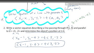 8 6 Vectors and Parametric Equations