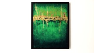 NEW - ABSTRACT ACRYLIC PAINTING GOLD AND GREEN/ EASY STEP BY STEP PAINTING/ TUTORIAL FOR BEGINNERS by SlawkaBoruta 499 views 2 weeks ago 10 minutes, 16 seconds