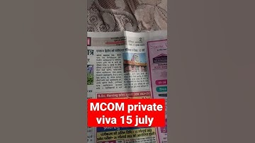 MCOM Viva Voice 15 july #ccsu#ccs#university#viva#voice#mcom#private#2022#exam#short#education#india