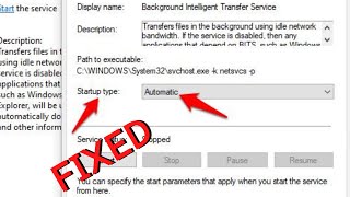 How to Fix Background Intelligent Transfer Service Stopped & Not Working in Windows 11/10/8/7