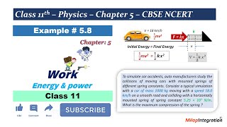 Ex 5.8 SOLVED | Car-Spring Collision | Max Spring Compression