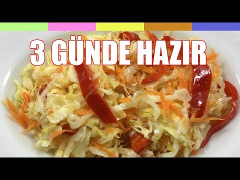 3 GÜNDE HAZIR LAHANA TURŞUSU - PRATİK VE ÇOK LEZZETLİ