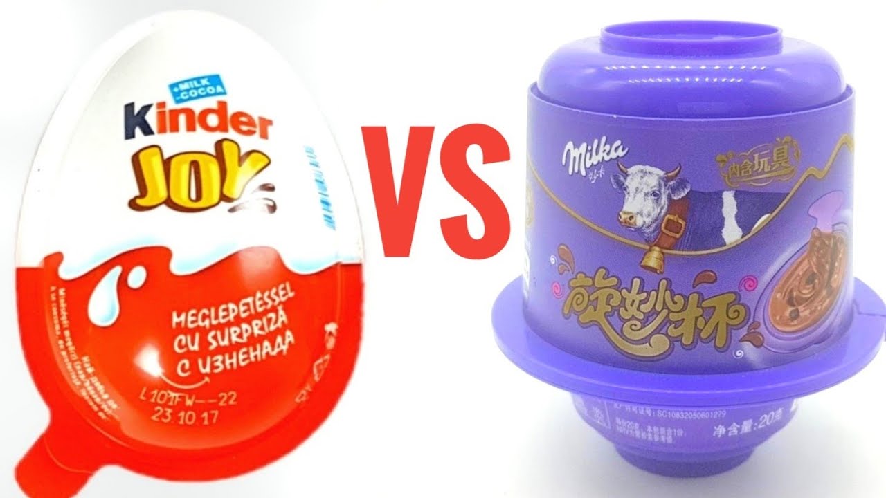 Kinder Joy Surprise Egg Vs Milka Egg China Comparison Challenge Youtube