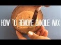 How to remove wax from candle jar