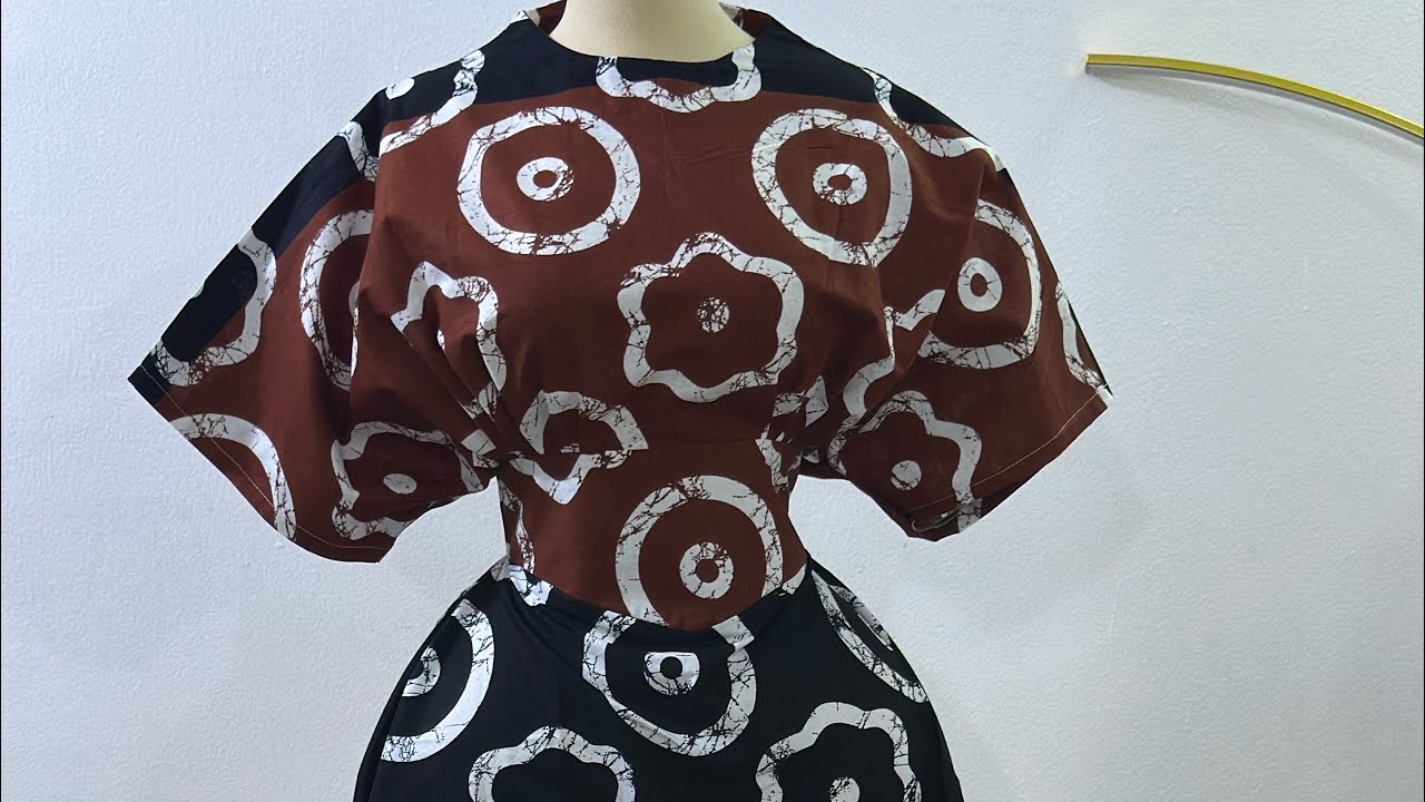 how to cut and sew off shoulder bustier with puff sleeve