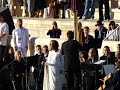 Nana mouskouri sings la marseillaise at olympic handover ceremony in athens