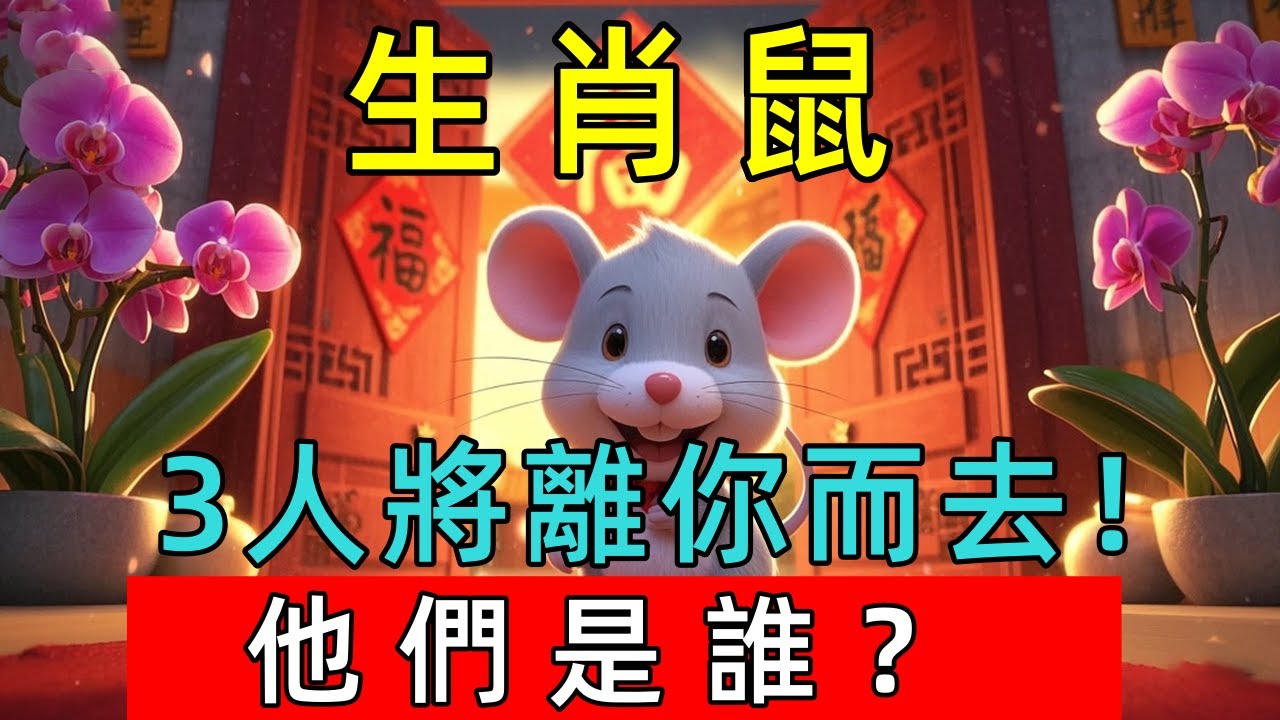 命理推算：生肖鼠，不久後將有3人離你而去，他們是誰？真想不到！不可不看！#生肖 #運勢 #命理 #屬相 #風水 #財運 #佛陀 #佛學 #佛法 #佛教 #修行 #智慧 #因果 #佛家