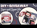 GIVEAWAY / DIY - super easy folio using 12*12 single sheet | Handmade Gift | Craft | scrapbook