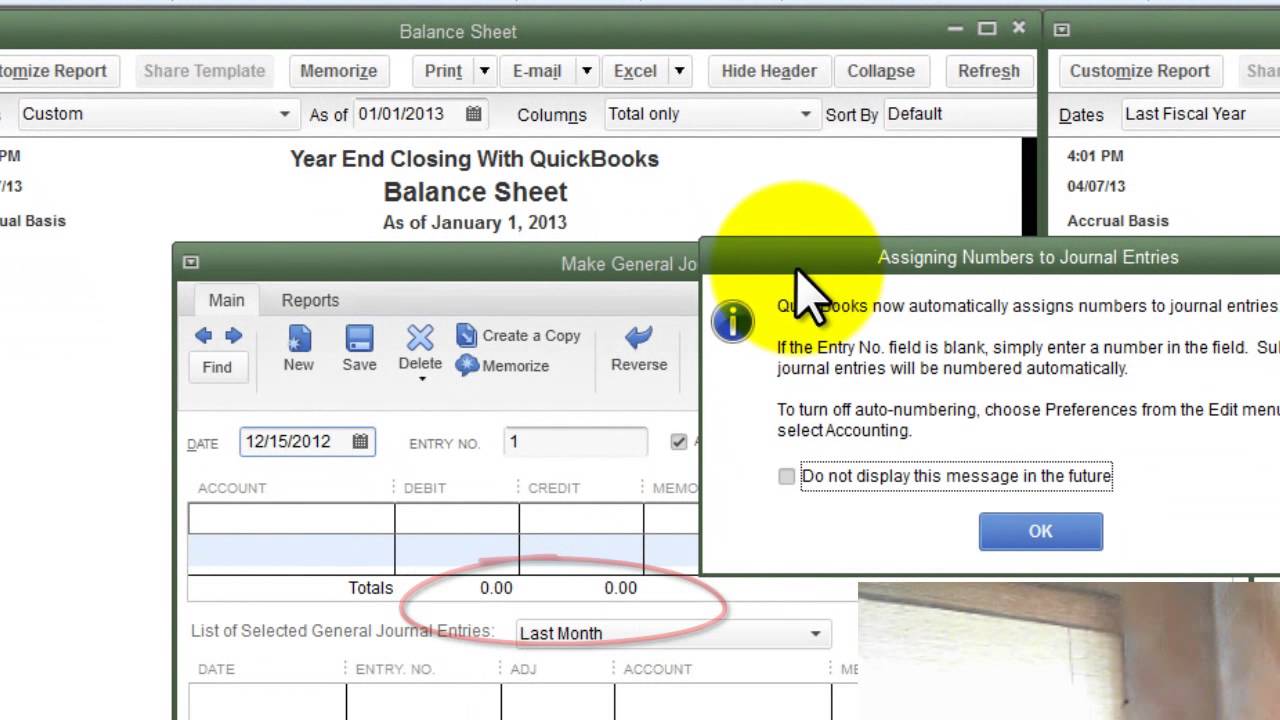 Year End Closing With Quickbooks